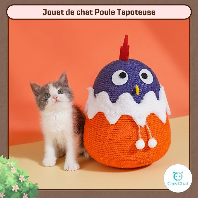 Jouet Machine Diable - Chat Snap Backhat - Lavande Avec Chapeau Orange - Neuf