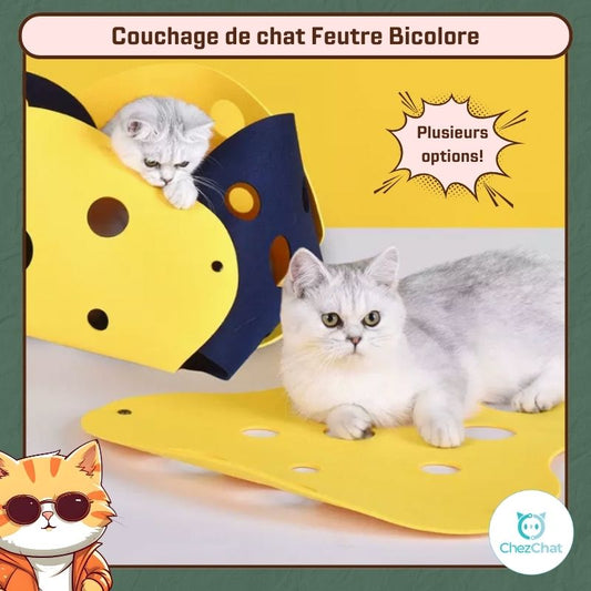 Couchage de chat Feutre Bicolore